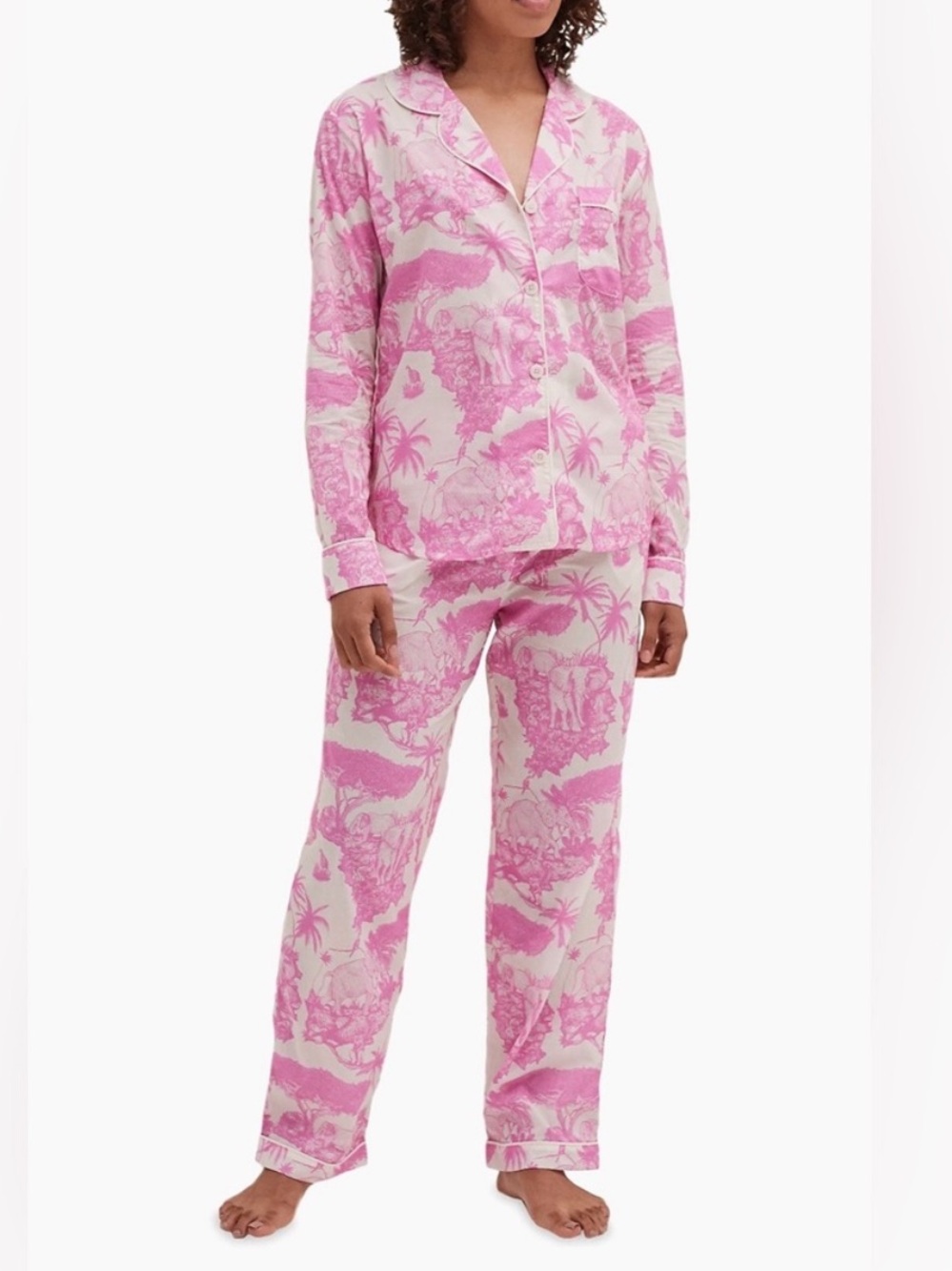 BOGO Desmond and Dempsey Pajama Set Pink Print